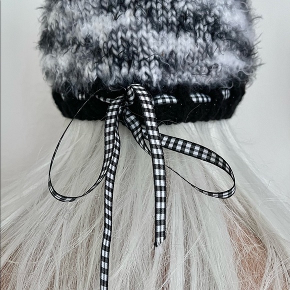 Hand Knits 2 Love Slouch Beanie Hat Cap Mohair Look Tassel Adjustable  Stylish - Picture 7 of 11